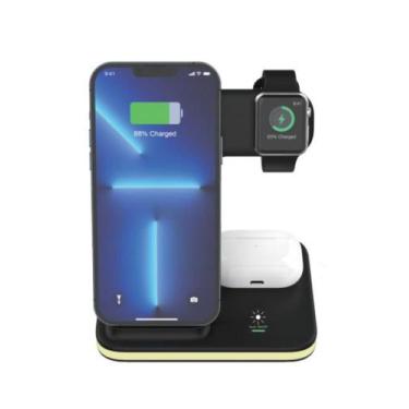 Imagem de Kit Carregador de Indução  3 Em 1 20W + Fonte Turbo  - Fam - Fam 