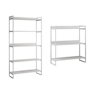 Imagem de Kit Industrial Estante Guaecá 180x95 E Aparador 3 Prateleiras Córdoba 