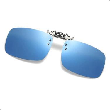 Imagem de Clip On Oculos De Sol P/ Armação Grau Polarizado Praia Uv Lente Azul -
