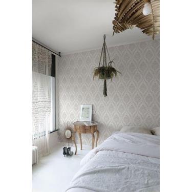 Imagem de Papel de Parede Maison Damask Cinza - Alta Tecnologia - Grandeco