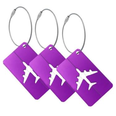Imagem de 3 Tags Mala Bagagem Viagem Mochila Identificador Seguro Resistente - K