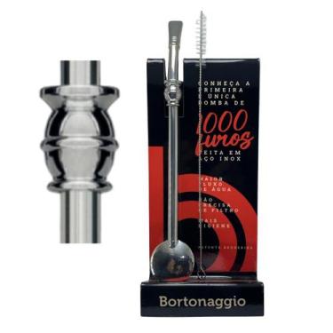 Imagem de Bomba Para Chimarrão de Inox  Com Bojo de 1000 Furos - Elimine a Cesti