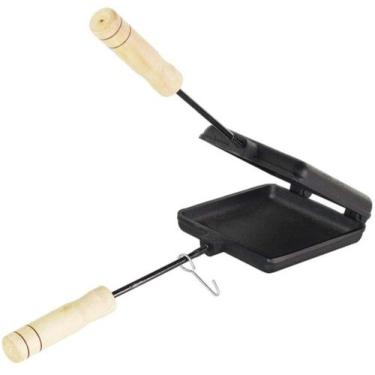 Imagem de Chapa Sanduicheira De Fogão Para Pão De Forma De Ferro Fundido  - Fund