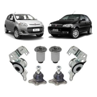 Imagem de Kit Bucha + 2 Pivô Bandeja Dianteira Palio 2009 2010 2011 12 - Qualyki