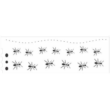 Imagem de Stencil de Acetato para Pintura Simples Opa 10 X 30 Cm Barrado Formiga