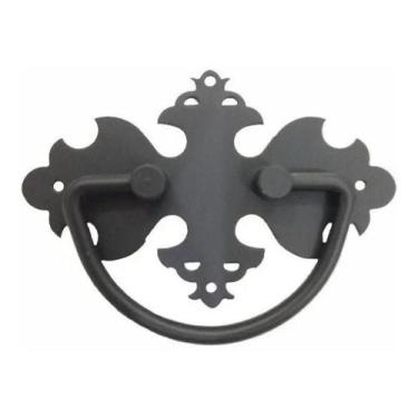 Imagem de Puxador Colonial Alça De Baú Móveis Alça Caixão Preto Fosco - Componen