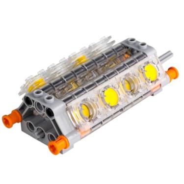 Imagem de TEESE 55pcs Crankshaft-Engine-Accessories-Kit with Connecting-Rod-Cylinder- Head, Compatible with Lego-Technic-Parts, for MOC Technic-Project-Bulk-Blocks(Random Color)