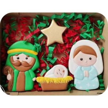 Imagem de Kit Cortador Presépio Natal 8CM - Ideal Para Glacê Real - Embody3d