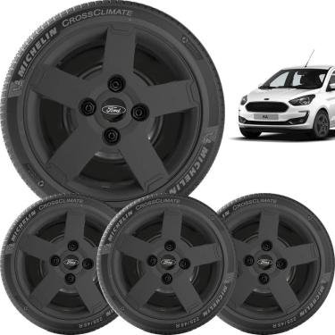 Imagem de 4X Calota Ford Ka Fiesta Aro 13 Preto 013Cb