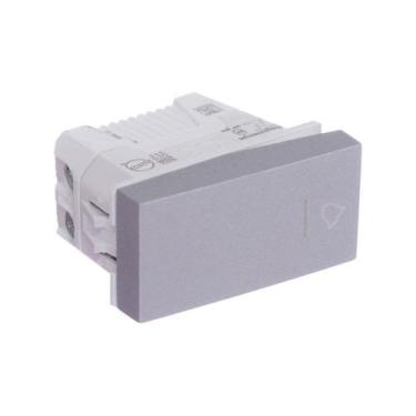 Imagem de Módulo Campainha Pulsador Bivolt Cinza Orion Schneider, Alumínio