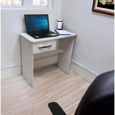 Imagem de Escrivaninha Multiuso Branca: Perfeita para Notebook e Organização (Re