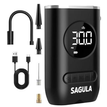 Imagem de CALIBRADOR BOMBA DE AR PARA ENCHER PNEUS DE CARRO MOTO BIKE BICICLETA ENCHEDOR DE BOLAS COLCHÕES INFLÁVEIS MINI COMPRESSOR PORTÁTIL E COMPACTO ELÉTRICO BIVOLT CARREGAMENTO VIA USB TIPO C (PRETO)