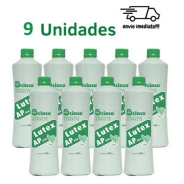 Imagem de KIT c/ 09 LUTEX 500ml Acetona - Removedor de Esmalte a Base de Acetona