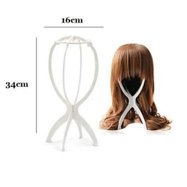 Imagem de Suporte de Peruca Lace dobrável de plástico Branco - Lynx Produções ar