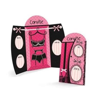Imagem de Convite - Festa Chá de Lingerie - 8 unidades - Cromus - Rizzo
