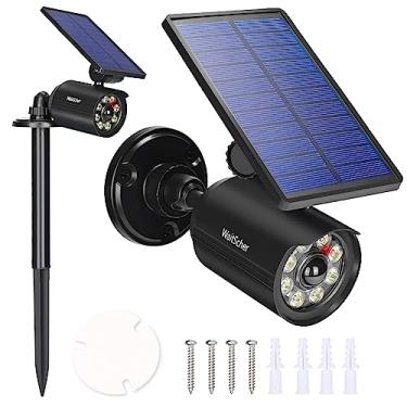 Imagem de WaitScher Luz do Sensor de Movimento Solar Câmera de Segurança Externa 360 ° Giratória Ip67 À Prova D'Água Luzes de Inundação Solares 1200Lm para Celeiros Jardim Entrada de Automóveis Caminho Paisagem