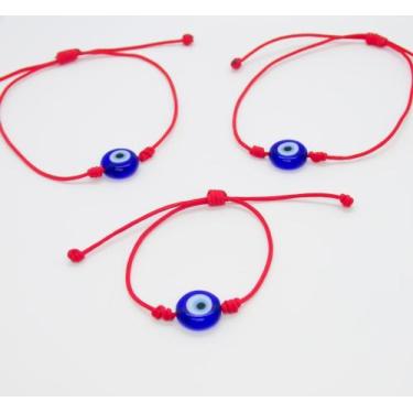 Imagem de kit 3 pulseiras cabala kabbalah  olho grego familia - Atelie da Lou