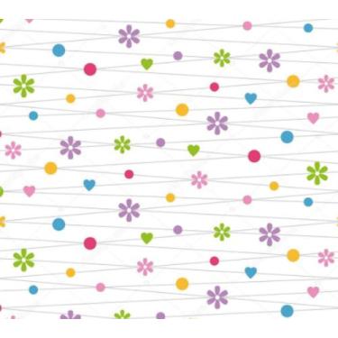 Imagem de Papel De Parede Infantil Floral Flores Colorido Menina - IC DECOR