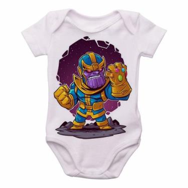 Imagem de body nenê criança roupa bebê Thanos Geek  - Empório Dutra, P   ( 0-2 M