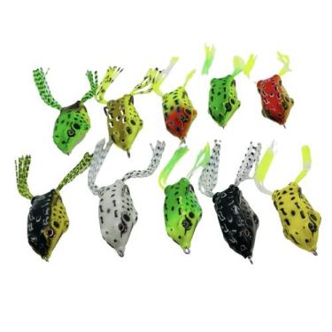 Imagem de Estojo 10 Iscas Artificial Frog Sapinho 5cm - 8g Para Traíra - Taue