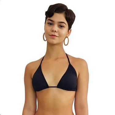 Imagem de Biquíni Top de Praia Cortininha com Bojo Removível Preto - Stw Moda, P