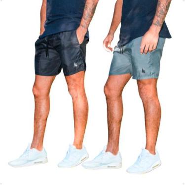 Imagem de Kit 2 Short Tactel Masculino Bermuda Praia Academia Treino Futebol - B