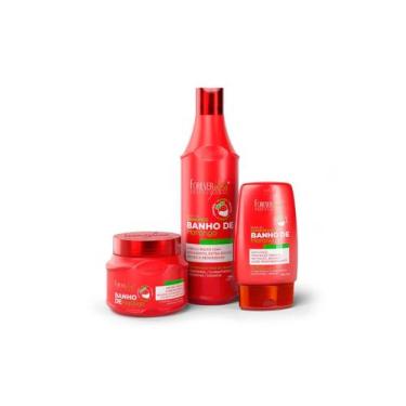 Imagem de Kit Banho de Verniz Morango Brilho Extremo Forever Liss - Forever Liss