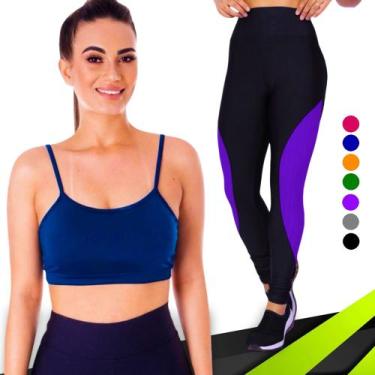 Imagem de KIT conjunto TOP ALÇA FINA bojo + CALÇA LEG LEGGING REDINHA Feminino A