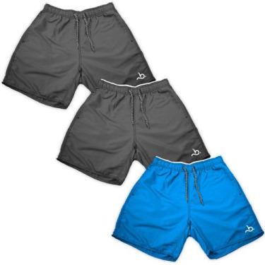 Imagem de Kit 3 Shorts Masculino Curto Liso Moda Verão Treino Esporte - Bueno St