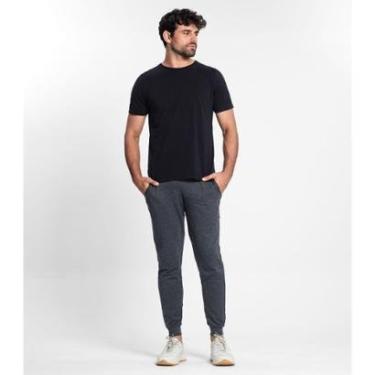 Imagem de Calça Moletom Masculina Slim Com Punho CDKA Preto-Masculino