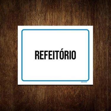 Imagem de Kit 3 Placas Ambiente Sinalização Setor Refeitório