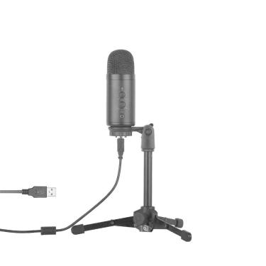 Imagem de Microfone Condensador Bm800 Usb C/Tripé, Monitor P/Fone, Vol