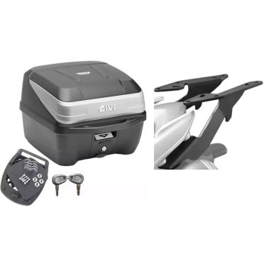 Imagem de KIT BAÚ MOTO 33L MONOLOCK TRAFFIC III-T33NBR + BAGAGEIRO SCAM LANDER 250 Xtz 250 2019 FIBERFORCE