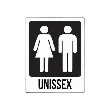 Imagem de Placa Banheiro Unissex Masculino E Feminino  36X46 
