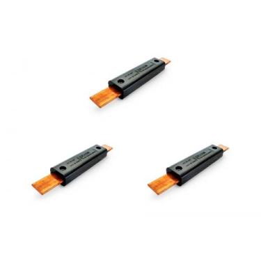 Imagem de Kit C/3 - Fusivel Faca Negrini 100A Ff-100/250, Preto