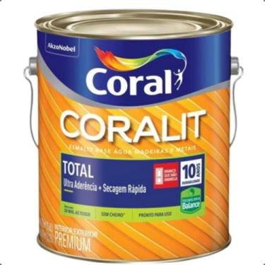 Imagem de Tinta Esmalte Base Agua Branco Brilhante Coralit 3,6L - Coral