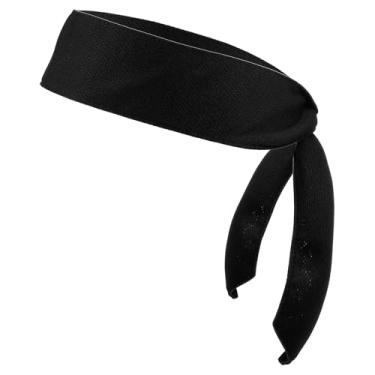 Imagem de PATIKIL Faixa de cabeça com laço de cabeça, faixa de cabeça Ninja Karatê ajustável, esportiva, com absorção de suor, para treino para homens e mulheres, corrida, tênis, ioga, preta