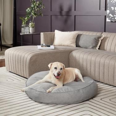 Imagem de Almofada redonda Gus para cães estilo travesseiro interno/externo, cimento, médio