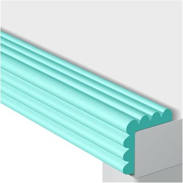Imagem de Tiras de segurança de espuma - protetores de mesa autoadesivos em forma de W, cantos, amortecedor, para lareira de móveis de mesa de vidro - faixa anticolisão infantil de borda, verde claro,