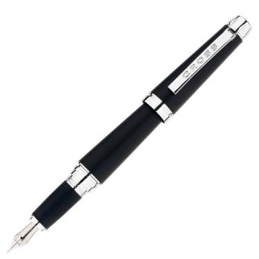 Imagem de Cross C-Series, caneta-tinteiro preta, com ponta larga de ouro maciço 18 quilates (AT0396-1BD)