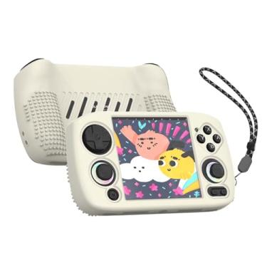 Imagem de FIOPAZ for Anbernic RG CubeXX Skin Case, Soft Silicone Protective for RG CubeXX Retro Handheld Game Console Only, Drop and Scratch Resistant Washable for RGcubeXX Cover with Lanyard, Off-White