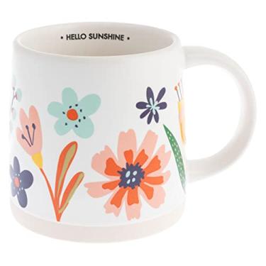 Imagem de Karma, Caneca Shelly de 400 ml - Caneca fofa de café e chá - Canecas de café de cerâmica para mulheres e homens, Hello Sunshine