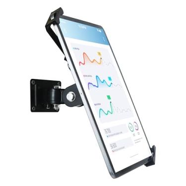 Imagem de WeSTRUGGLE Suporte de parede para tablet com trava e chave, ajuste arbitrário giratório, vários ângulos, suporte para a maioria dos iPad e Galaxy Tab de 25,9 cm, 26,7 cm, 27,7 cm, 27,9 cm, 12,9
