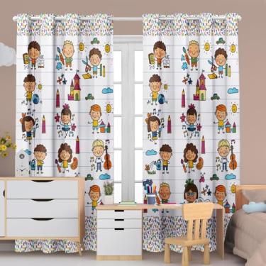 Imagem de Cortina Blackout Decorativa 2,80 X 2,20 P/Quarto Infantil (CORES E SONHOS)