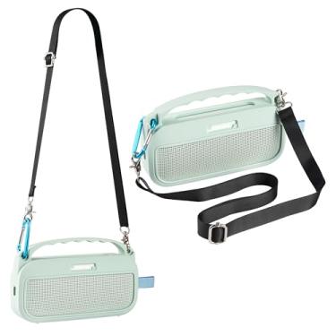 Imagem de Hounyoln Capa de silicone para alto-falante Bose SoundLink Flex portátil Bluetooth (2ª geração), capa protetora para acessórios de alto-falante Bose SoundLink Flex (verde)