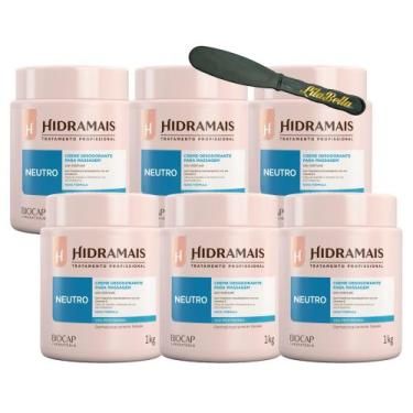 Imagem de 6UN Creme Para Massagem Neutro 1KG Hidramais + Espátula