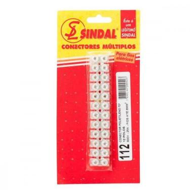 Imagem de Conector Barra Sindal Plastico 6/112 Cartelado Ski.0112.Pe.B