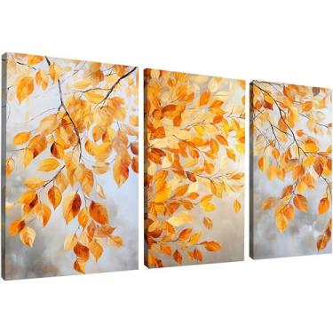 Imagem de Kit 3 Quadros Decorativos Canvas, Flores, 40x50cm, Arte Para Quarto, Sala, Corredor