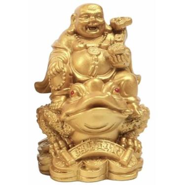 Imagem de Sapo Sorte Fortuna Kaeru Feng Shui Com Buda Prosperidade - Althea Arte