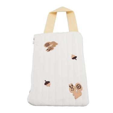 Imagem de Bolsa dispensadora de lenços umedecidos para bebês, estojo de algodão com zíper para bolsa de fraldas (#2)